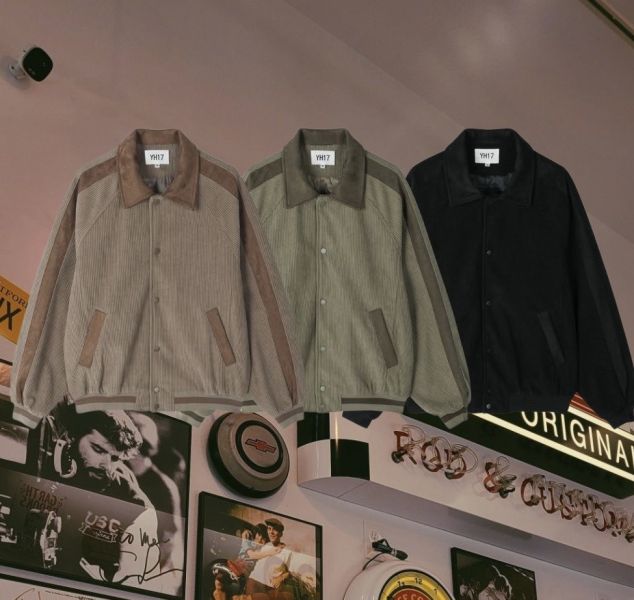 韓版麂皮拼燈芯絨外套 三色 