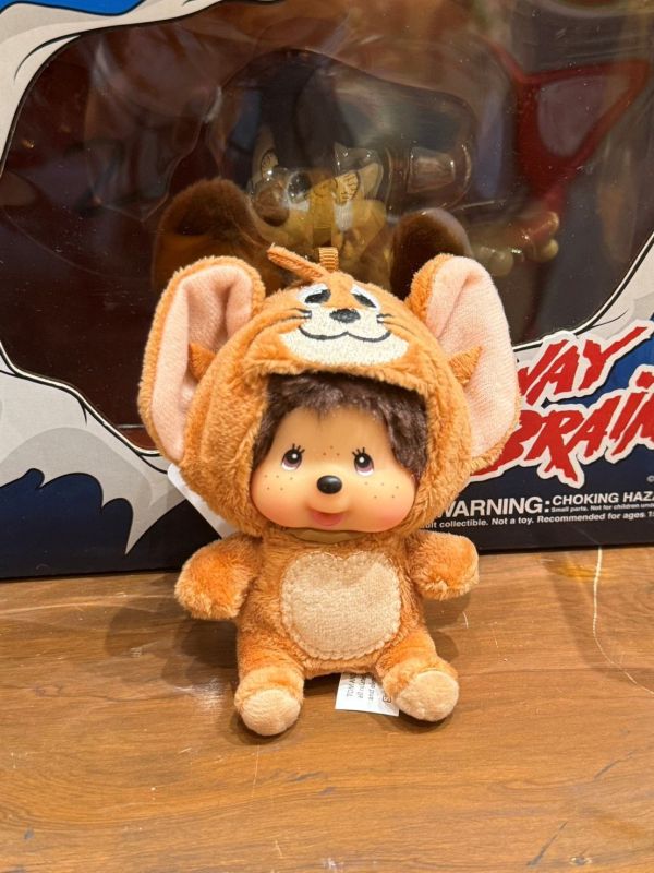 日本 正版 Monchhichi 夢奇奇傑利鼠 吊飾鑰匙圈 