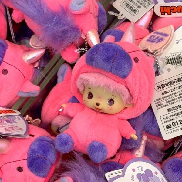 日本限定 正版 Monchhichi x 475 聯名第二彈香草味獨角獸Bebichhichi 吊飾鑰匙圈 