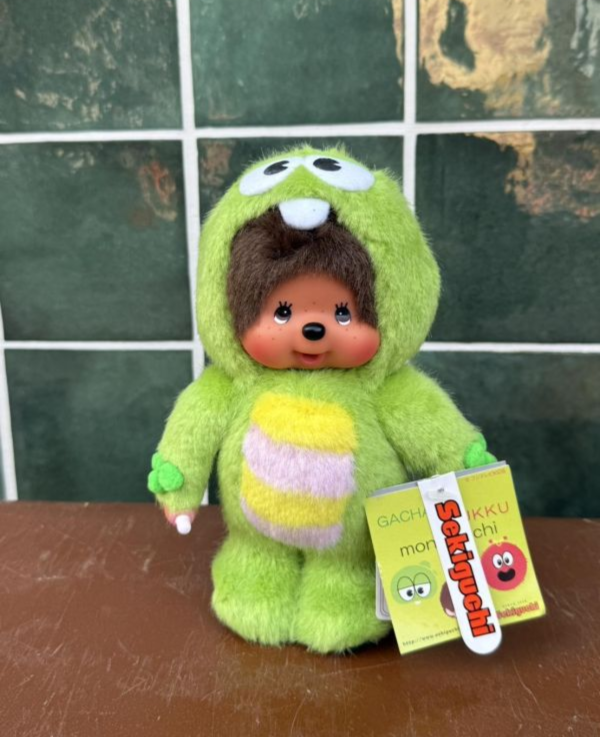 日本早期 正版 恐龍 Monchhichi 夢奇奇 