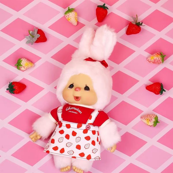 泰國限定 正版  Monchhichi x Chimutan STRAWBERRY  兔子夢奇奇 