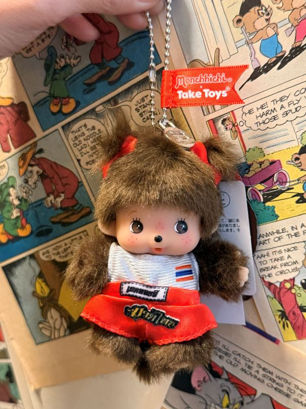 泰國限定 正版 Monchhichi มวยไทย Muay Thai 泰拳夢奇奇吊飾鑰匙圈 