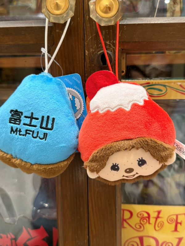 日本 正版 monchhichi 蒙奇奇 富士山/淺草雷門限定 吊飾鑰匙圈 