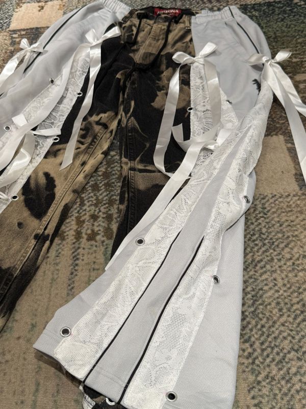 Remake 美式蕾絲拼接褲 