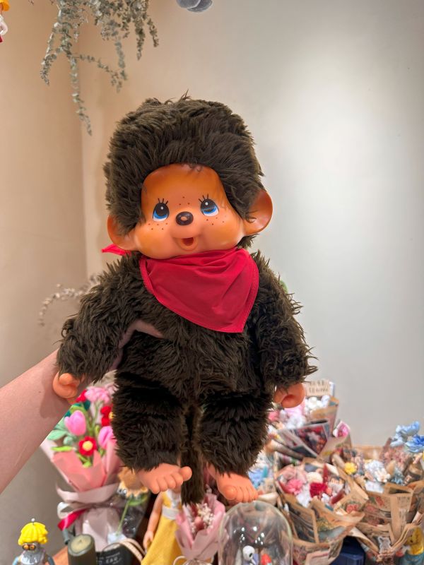 80年代 Monchhichi モンチッチ  紅絲巾夢奇奇 