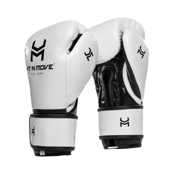 【TMMA】HIT N MOVE Pro Balance 真皮 魔鬼氈 訓練 拳擊 拳套-白-B10-1 
