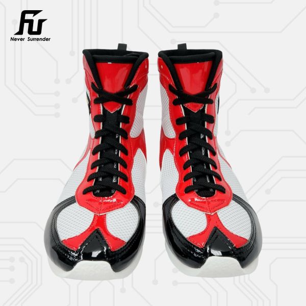 【TMMA】FUEGO SUPER ESTRELLA 系列 中高筒 輕量 合成皮 拳擊鞋- 白/紅/黑－FUE BOS #拳擊鞋 #格鬥裝備 #TMMA #台北格鬥運動館 #格鬥用品 #拳擊 #拳擊有氧 #踢拳 #踢拳擊 #泰拳 #散打 #MMA #格鬥 #比賽拳擊鞋 #入門拳擊鞋 #初階拳擊鞋 #FUEGO