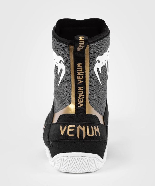 【TMMA】VENUM ELITE 系列 中高筒 輕量 合成皮 拳擊鞋 - 黑/白/金- EU-03681-523 #拳擊鞋 #格鬥裝備 #TMMA #台北格鬥運動館 #格鬥用品 #拳擊 #拳擊有氧 #踢拳 #踢拳擊 #泰拳 #散打 #MMA #格鬥 #比賽拳擊鞋 #入門拳擊鞋 #初階拳擊鞋 #VENUM