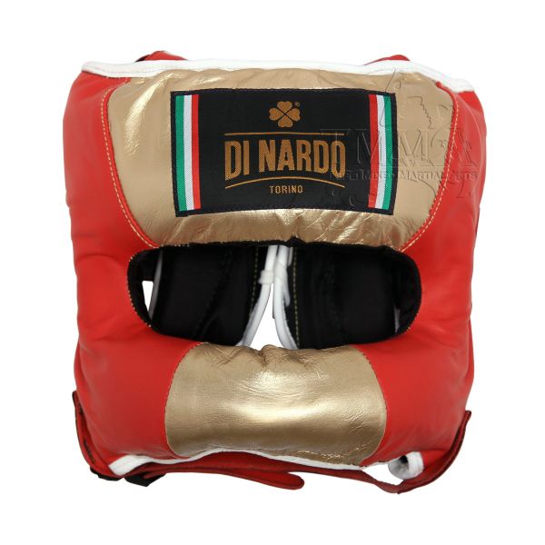 【TMMA】DI NARDO 義大利手工真皮訓練頭盔（護弓型） - 金屬金/金屬紅 - MKI #訓練頭盔 #訓練頭套 #格鬥裝備 #TMMA #台北格鬥運動館 #格鬥用品 #拳擊 #拳擊有氧 #踢拳 #踢拳擊 #泰拳 #散打 #MMA #格鬥 #初階訓練頭盔 #初階訓練頭套 #入門訓練頭盔 #入門訓練頭套 #比賽頭盔 #比賽頭套 DI NARDO