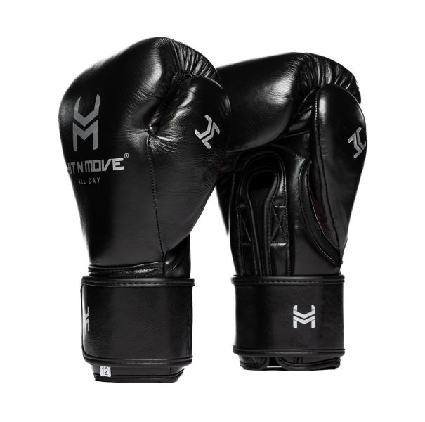 【TMMA】HIT N MOVE Pro Balance 真皮 魔鬼氈 訓練 拳擊 拳套-黑-B1-1 