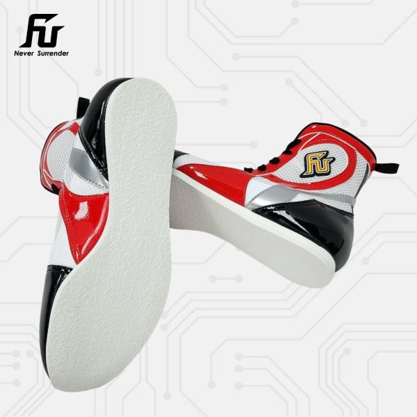 【TMMA】FUEGO SUPER ESTRELLA 系列 中高筒 輕量 合成皮 拳擊鞋- 白/紅/黑－FUE BOS #拳擊鞋 #格鬥裝備 #TMMA #台北格鬥運動館 #格鬥用品 #拳擊 #拳擊有氧 #踢拳 #踢拳擊 #泰拳 #散打 #MMA #格鬥 #比賽拳擊鞋 #入門拳擊鞋 #初階拳擊鞋 #FUEGO