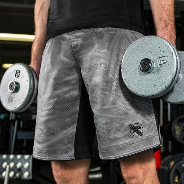 【TMMA】HAYABUSA Hexagon 專業格鬥短褲-灰-FS02-G #泰褲 #道褲 #格鬥裝備 #TMMA #台北格鬥運動館 #格鬥用品 #拳擊 #拳擊有氧 #踢拳 #踢拳擊 #泰拳 #散打 #MMA #格鬥 #格鬥周邊 #泰拳褲 #格鬥褲 #運動褲 #格鬥短褲 #短褲 #MMA褲 #HAYABUSA