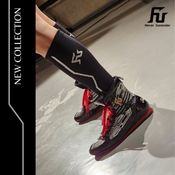 【TMMA】FUEGO 加壓拳擊長襪 - 黑/灰 - FUE SOC #拳套 #拳擊手套 #格鬥裝備 #格鬥用品 #拳擊 #拳擊有氧 #踢拳 #踢拳擊 #泰拳 #散打 #MMA #格鬥 #沙包拳套 #沙包 #練習拳套 #練習拳套 #手綁帶