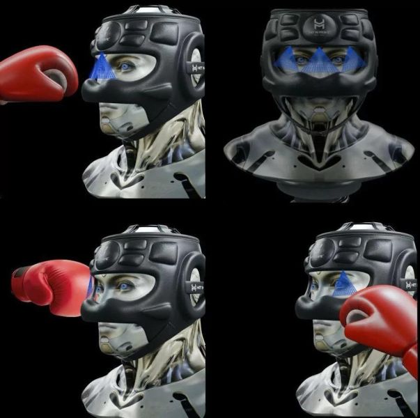 【TMMA】HIT N MOVE Face Saver 真皮 拳擊 泰拳 MMA 護弓型 頭盔-黑-HG-BRN-B 