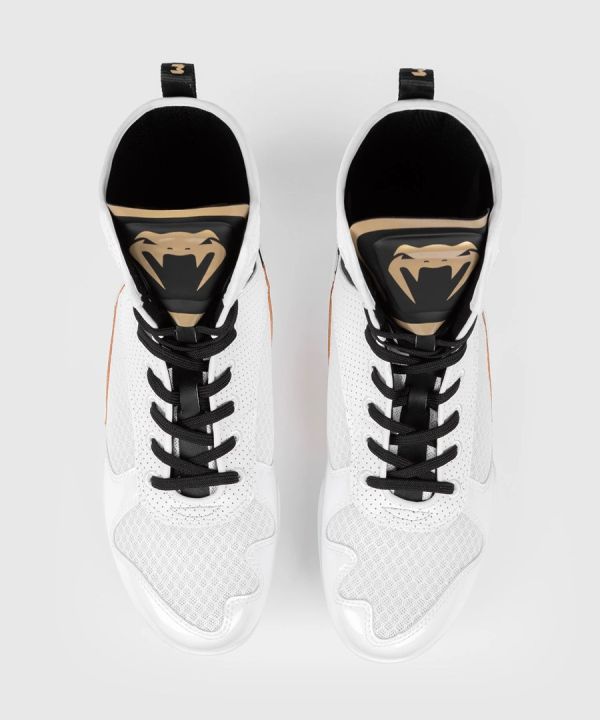 【TMMA】VENUM ELITE 系列 中高筒 輕量 合成皮 拳擊鞋 - 白/金/黑 - EU-03681-520 #拳擊鞋 #格鬥裝備 #TMMA #台北格鬥運動館 #格鬥用品 #拳擊 #拳擊有氧 #踢拳 #踢拳擊 #泰拳 #散打 #MMA #格鬥 #比賽拳擊鞋 #入門拳擊鞋 #初階拳擊鞋 #VENUM