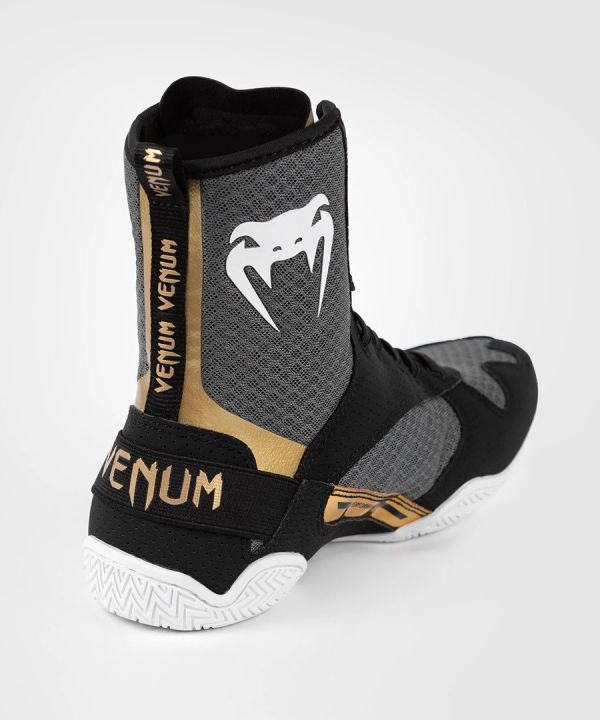 【TMMA】VENUM ELITE 系列 中高筒 輕量 合成皮 拳擊鞋 - 黑/白/金- EU-03681-523 #拳擊鞋 #格鬥裝備 #TMMA #台北格鬥運動館 #格鬥用品 #拳擊 #拳擊有氧 #踢拳 #踢拳擊 #泰拳 #散打 #MMA #格鬥 #比賽拳擊鞋 #入門拳擊鞋 #初階拳擊鞋 #VENUM