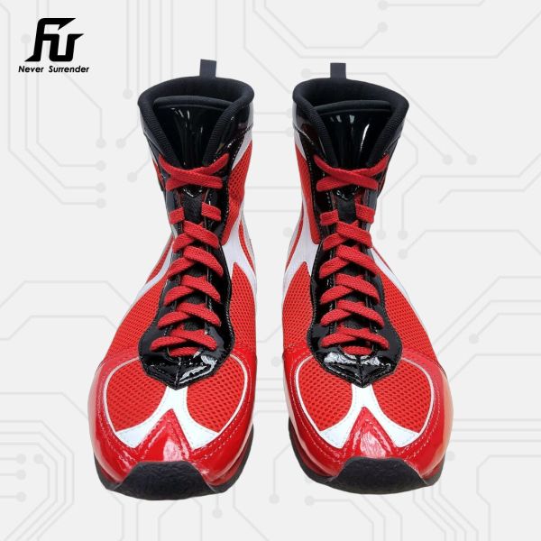 【TMMA】FUEGO SUPER ESTRELLA 系列 中高筒 輕量 合成皮 拳擊鞋- 紅/白/銀－FUE BOS #拳擊鞋 #格鬥裝備 #TMMA #台北格鬥運動館 #格鬥用品 #拳擊 #拳擊有氧 #踢拳 #踢拳擊 #泰拳 #散打 #MMA #格鬥 #比賽拳擊鞋 #入門拳擊鞋 #初階拳擊鞋 #FUEGO