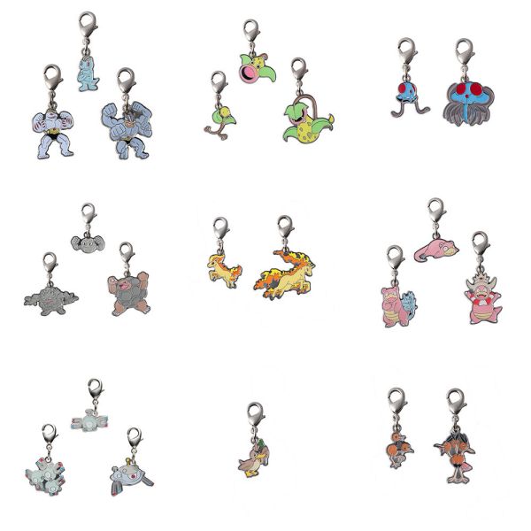 全國圖鑑 怪力 大食花 小拳石 小火馬 金屬吊飾 寶可夢中心限定 