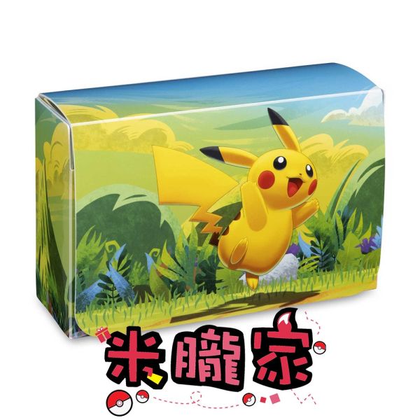 現貨 美版 冒險 皮卡丘 雙邊 塑膠卡盒 寶可夢中心限定 