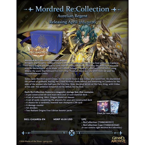 Grand Archive GA 高級預組 莫德雷德 Mordred Re:Collection 