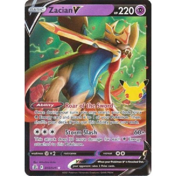 收藏單卡 美版 25週年 蒼響 Zacian V 寶可夢英文卡牌 16/25 