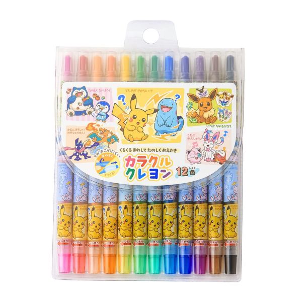 現貨 寶可夢 SCHOOL 蠟筆 12色 寶可夢中心限定 