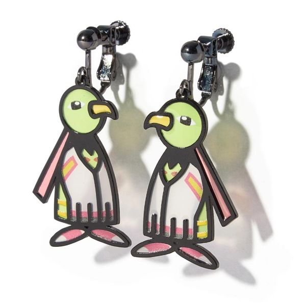 天然鳥 耳環 耳夾 イヤリング106 寶可夢中心限定 