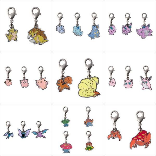 全國圖鑑 Gen1 穿山鼠 尼多王 皮皮 六尾 胖丁 走路草 派拉斯 金屬吊飾 寶可夢中心限定 