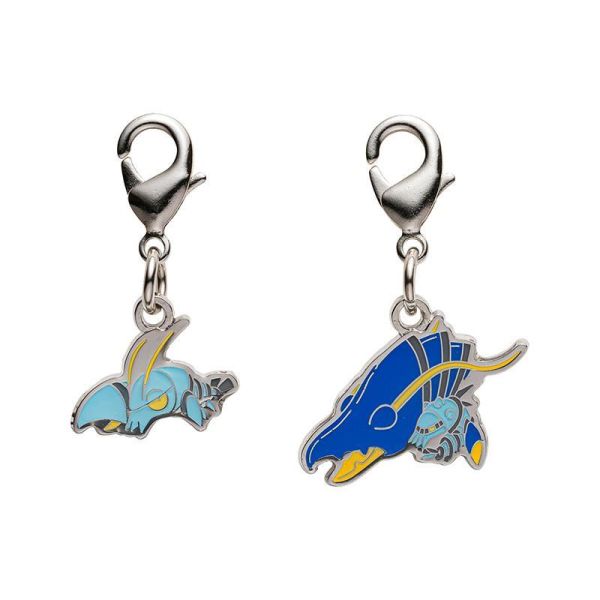 全國圖鑑 Gen6 頑皮熊貓 妙喵 堅盾劍怪 烏賊王 毒藻龍 金屬吊飾 寶可夢中心限定 