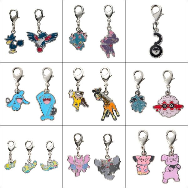 全國圖鑑 黑暗鴉 夢妖 果然翁 麒麟奇 榛果球 布魯 金屬吊飾 寶可夢中心限定 