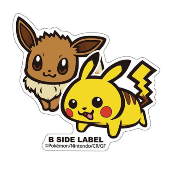 現貨 日本正版 寶可夢 防水貼紙 B-SIDE 皮卡丘 伊布 夢幻 超夢 神奇寶貝 