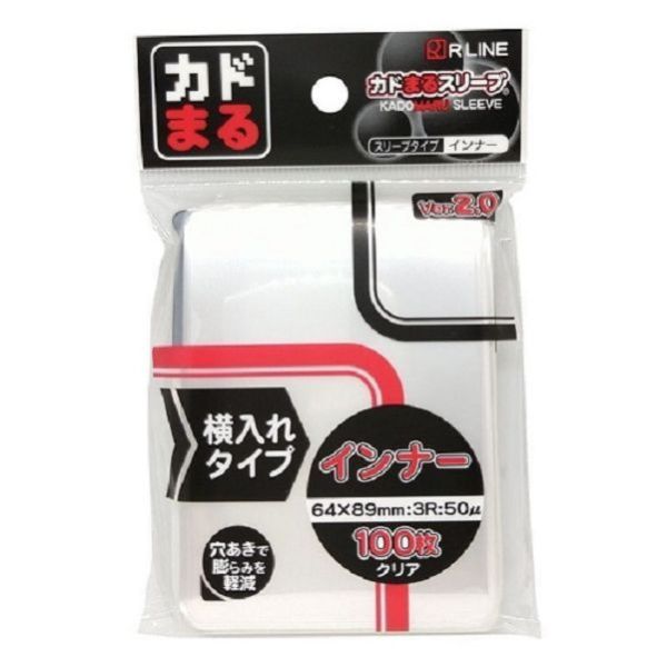 卡套販售 R-Line 【側插圓角】 64x89 第一層卡套 牌套 100張入 
