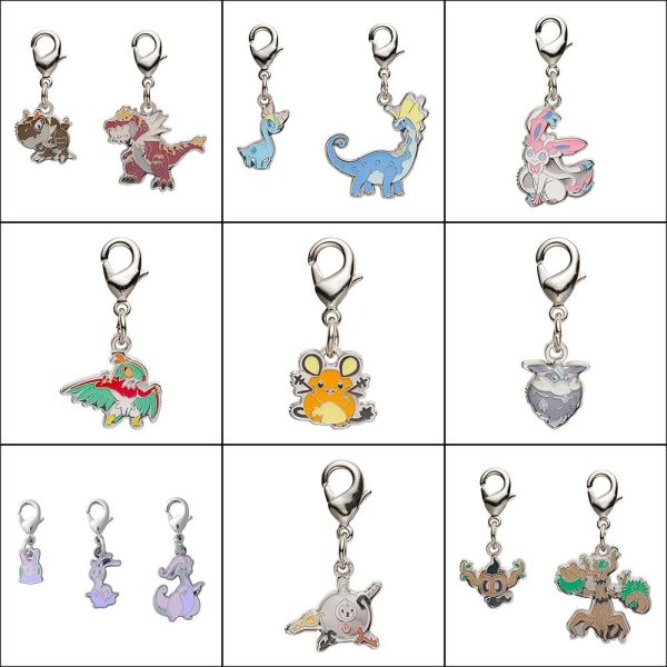 全國圖鑑 寶寶暴龍 冰雪龍 仙子伊布 摔角鷹人 咚咚鼠 鑰圈兒 金屬吊飾 寶可夢中心限定 