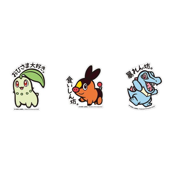 日本正版 訓練家&寶可夢 防水貼紙 B-SIDE 菊草葉 暖暖豬 小鋸鱷 