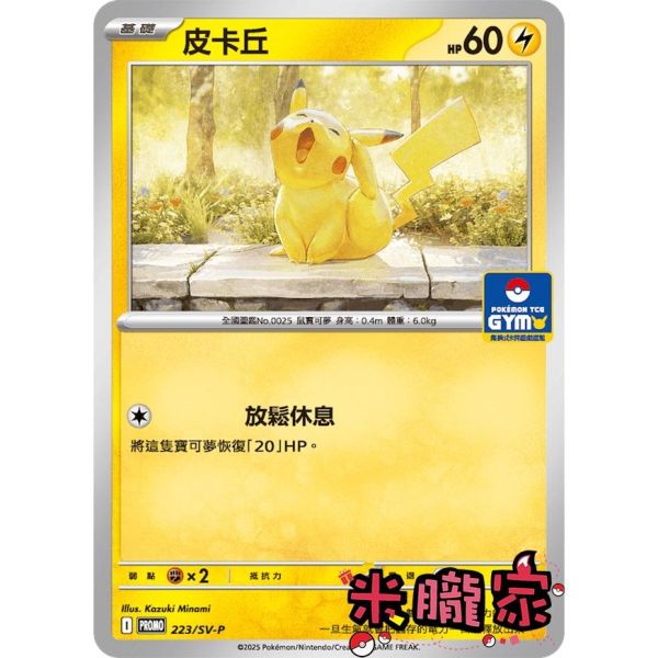 單卡販售 特典卡 皮卡丘 PROMO 223/SV-P 寶可夢中文卡牌 