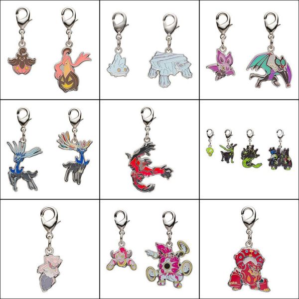 全國圖鑑 冰寶 音波龍 伊裴爾塔爾 基格爾德 蒂安希 胡帕 金屬吊飾 寶可夢中心限定 