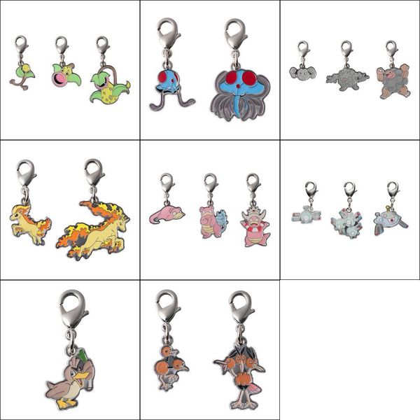 全國圖鑑 Gen1 喇叭芽 小拳石 小火馬 呆呆獸 小磁怪 大蔥鴨 金屬吊飾 寶可夢中心限定 