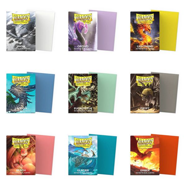 卡套販售 Matte Dual系列 龍盾 雙色磨砂 牌套 第二層 卡套 1包100張 A款 