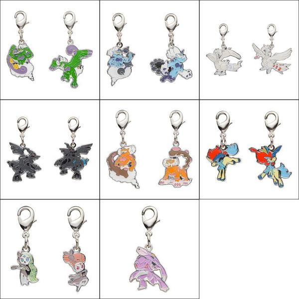 全國圖鑑 萊希拉姆 捷克羅姆 酋雷姆 凱路迪歐 金屬吊飾 寶可夢中心限定 