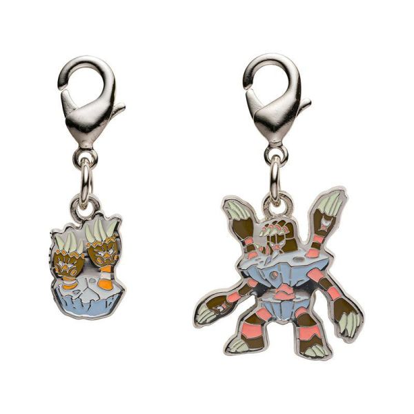 全國圖鑑 Gen6 頑皮熊貓 妙喵 堅盾劍怪 烏賊王 毒藻龍 金屬吊飾 寶可夢中心限定 