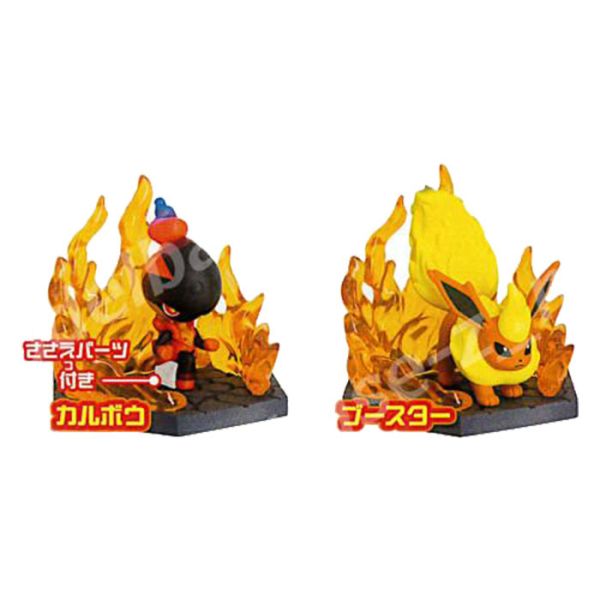 T-ARTS 寶可夢 特效場景 火系&冰系 扭蛋 轉蛋 炭小侍 火伊布 冰伊布 冰六尾 