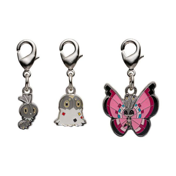 全國圖鑑 Gen6 哈力栗 甲賀忍蛙 火狐狸 烈箭鷹 彩粉蝶 坐騎山羊 金屬吊飾 寶可夢中心限定 