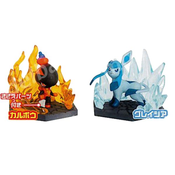 T-ARTS 寶可夢 特效場景 火系&冰系 扭蛋 轉蛋 炭小侍 火伊布 冰伊布 冰六尾 