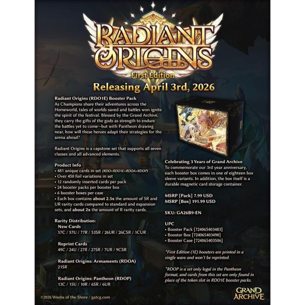 Grand Archive GA 補充包 第9彈 Radiant Origins (RDO) 