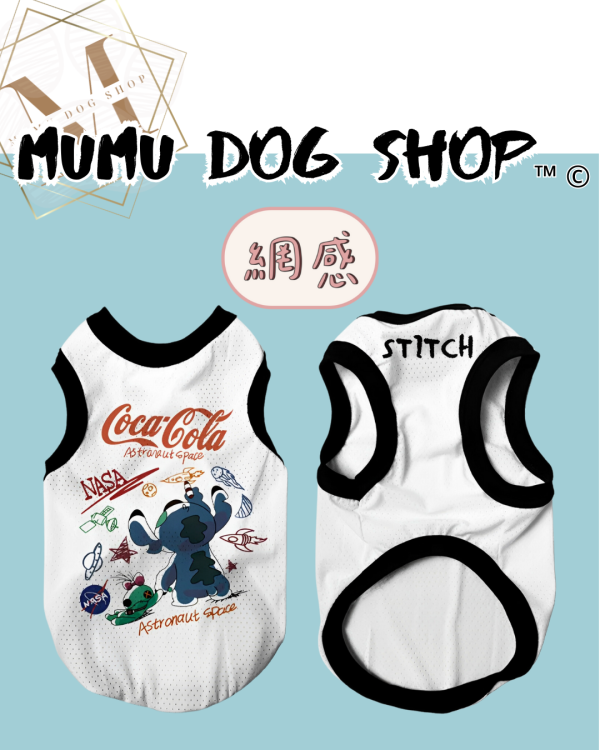 史迪奇三人款 尼克茱蒂寵物背心, 尼克茱蒂狗衣, 尼克茱蒂貓衣, 卡通寵物衣服, 狗狗背心, 貓咪背心, 寵物服飾, 夏季寵物衣, 小型犬衣服, 可愛寵物裝