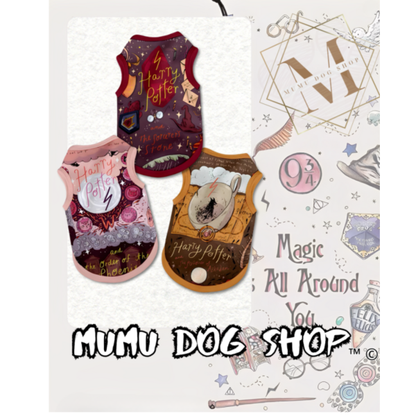 NASA哈利波特插畫一款 哈利波特寵物背心, 哈利波特, 哈利波特貓衣, 卡通寵物衣服, 狗狗背心, 貓咪背心, 寵物服飾, 夏季寵物衣, 小型犬衣服, 可愛寵物裝