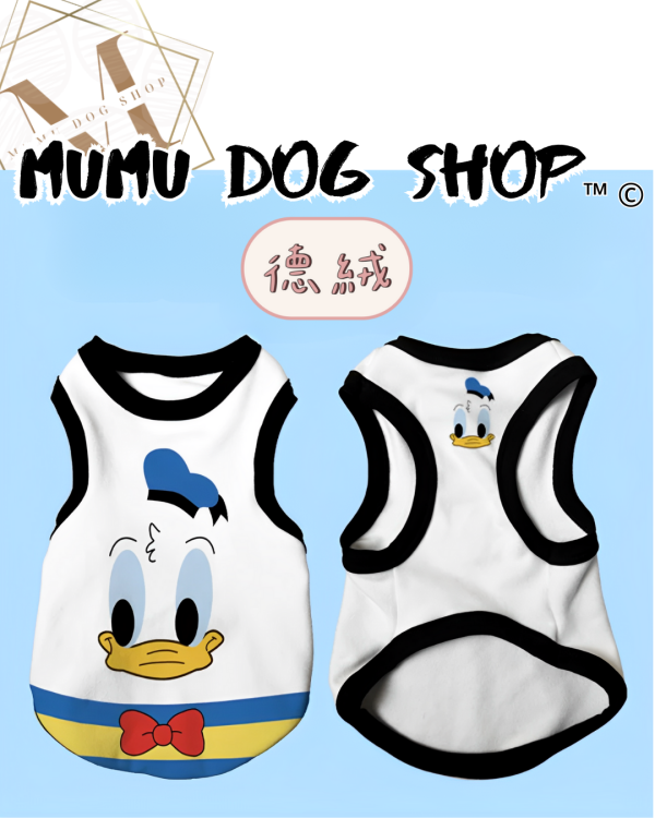 唐老鴨款 尼克茱蒂寵物背心, 尼克茱蒂狗衣, 尼克茱蒂貓衣, 卡通寵物衣服, 狗狗背心, 貓咪背心, 寵物服飾, 夏季寵物衣, 小型犬衣服, 可愛寵物裝