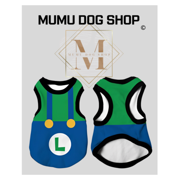 瑪利歐兄弟款 瑪利歐兄弟寵物背心, 瑪利歐狗衣, 瑪利歐貓衣, 卡通寵物衣服, 狗狗背心, 貓咪背心, 寵物服飾, 夏季寵物衣, 小型犬衣服, 可愛寵物裝