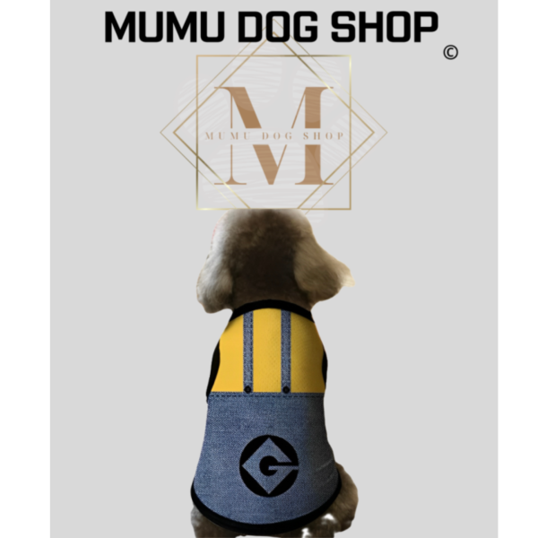 小小兵雙色款 小小兵寵物背心, 小小兵狗衣, 小小兵貓衣, 卡通寵物衣服, 狗狗背心, 貓咪背心, 寵物服飾, 夏季寵物衣, 小型犬衣服, 可愛寵物裝