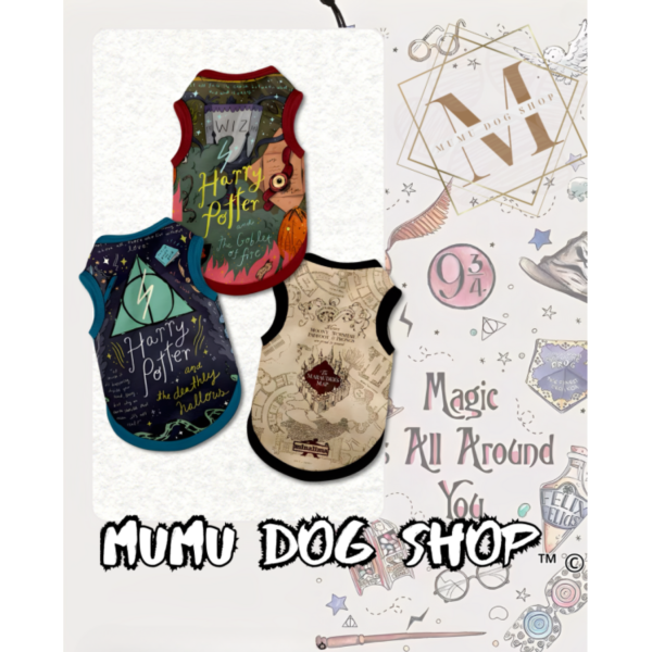 NASA哈利波特插畫二款 哈利波特寵物背心, 哈利波特, 哈利波特貓衣, 卡通寵物衣服, 狗狗背心, 貓咪背心, 寵物服飾, 夏季寵物衣, 小型犬衣服, 可愛寵物裝